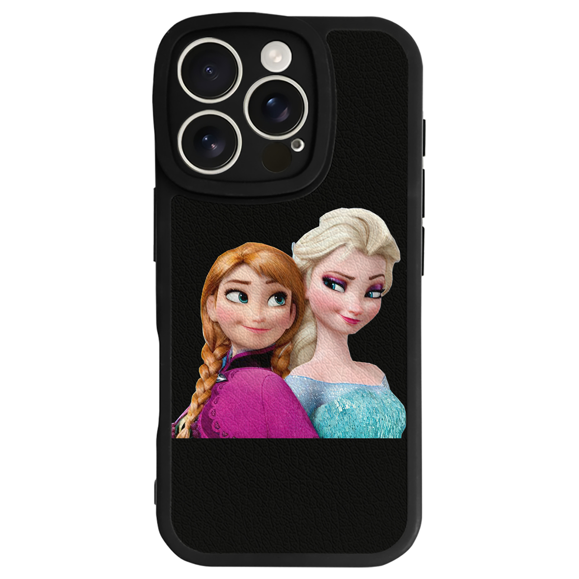 （画像用） アナと雪の女王 アンナ エルサ Frozen Anna Elsa 【iPhone 16シリーズ対応】シリコンスマホケース（レザー調） 材質：シリコン